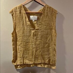 Brochu Walker Mustard V-Neck Blouse